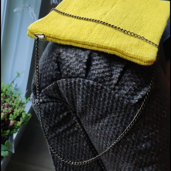 Yellow Self Design Sling Bag - Picture 8 of 8